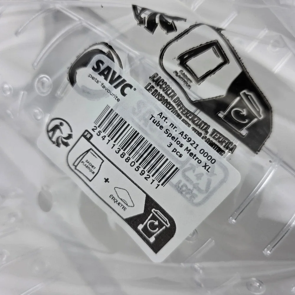 Savic Metro XL Tunnel‎ 3-Pack Hamster Spelos Cage Accessory 6x21cm Clear NEW